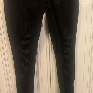 J Brand
Women's Black Ripped Knee Skinny Jeans W-28